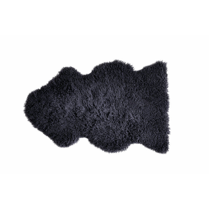 Tapis en laine naturelle bouclée 1 pi x 3 pi Fibre par Auskin, Acier