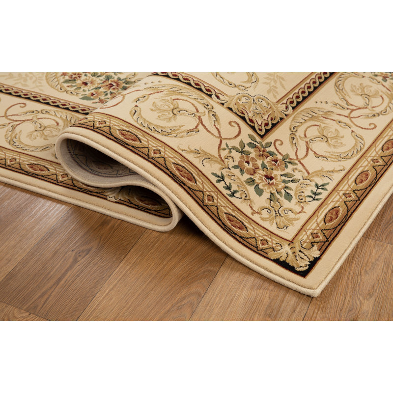 Tapis classique à motif de médaillon Gorrono Collection, Rectangle 9 pi 5 po x 13 pi 1 po
