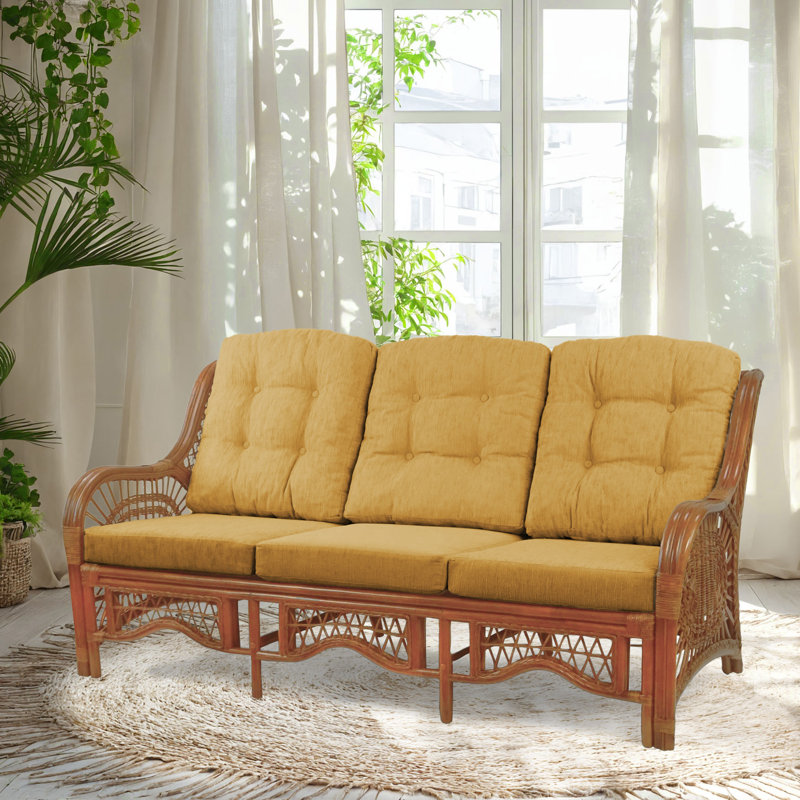 Anneelizabeth Upholstered 70'' Sofa, Light Brown Polypropylene/Olefin