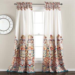 Paisley Room Darkening Thermal Rod Pocket Curtain Panels