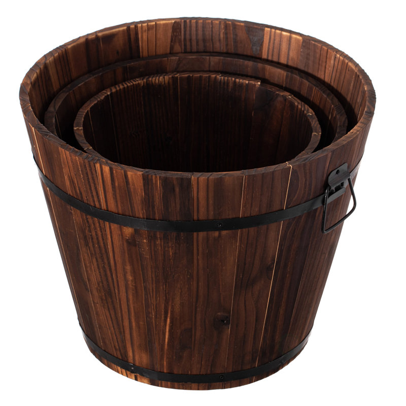 Ensemble de pots à fleurs 3 pièces Whiskey