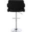 Tabouret de bar à hauteur réglable noir avec structure pour la salle à manger et fabrication de contreplaqué Rembourrage en mousse durable