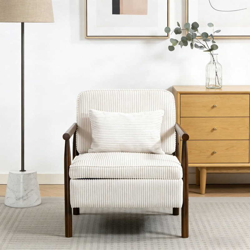 Chaise d'appoint moderne, Blanc antique