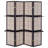 Tan and Cappuccino 4-Panel Folding Screen