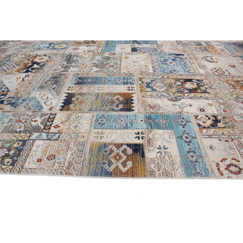 Morvant Patchwork Indoor Rug, Rectangle 3' x 5'3"