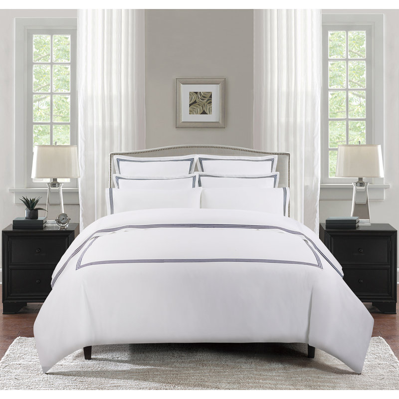 Ensemble de housse pour couette, Housse de couette pour très grand lit et 2 très, Bleu marine