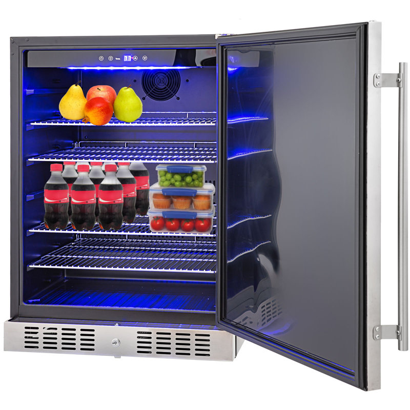VEVOR 23.4'' W Built-In 142 Cans (12 oz.) 5.3 Cubic Feet Beverage Cooler with Reversible Door