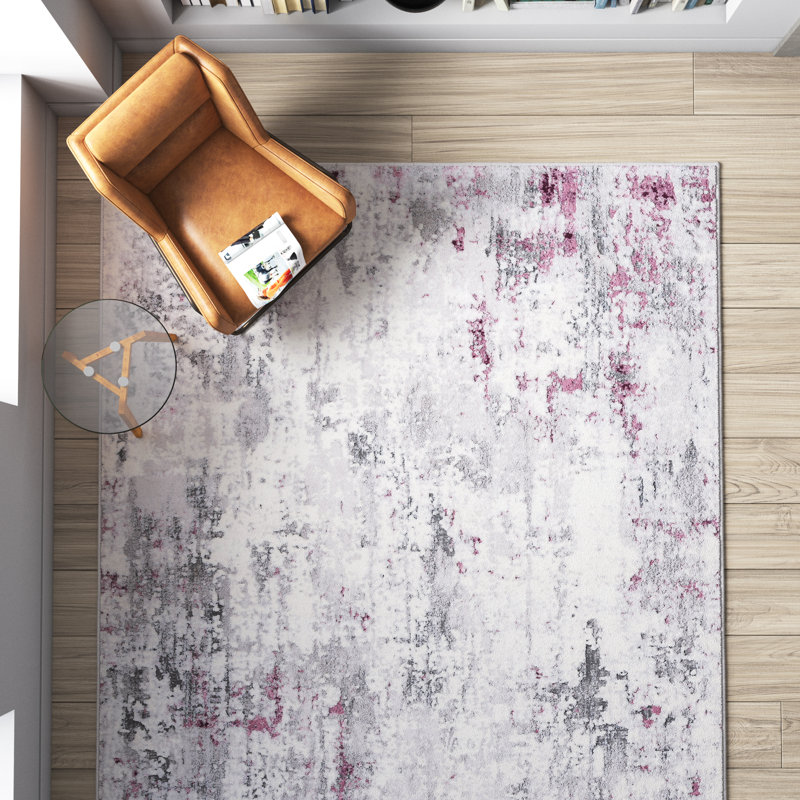 Tapis mauve / gris Nevels Vogue 152, Rectangle 4 pi x 6 pi