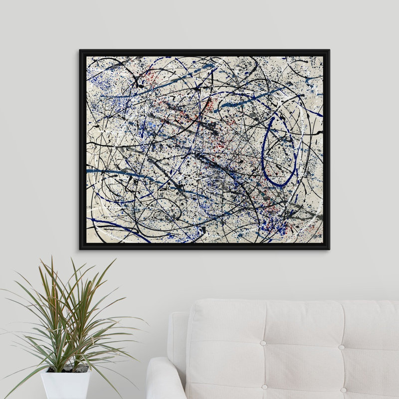 « epic », peinture sur toile, H 17,7 po x l 21,7 po x P 1,75 po, Cadre flottant noir