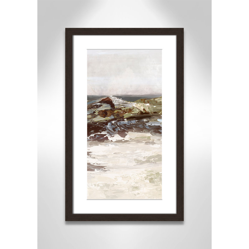 «Stoney Peak Print» par Casa Fine Arts, H 21 po x l 13 po x P 1,25 po, Reproduction encadrée avec passe-partout, Noyer