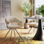 Arabella swivel chair in blue-100033627