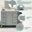 Meuble-lavabo sur pied avec plateau en résine de L 36 po x l 18 po-92287101-92287102