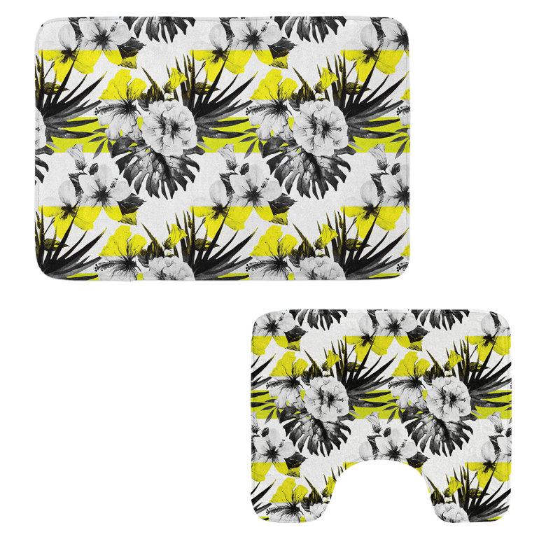  Tapis de salle de bain Flower