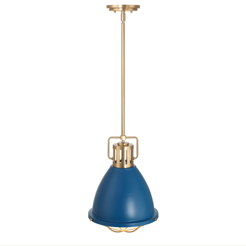 Luminaire suspendu simple Agripina, Bleu