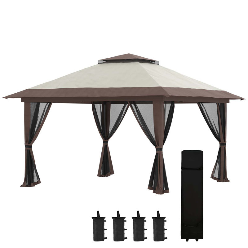 Pavillon de jardin avec moustiquaire Outsunny