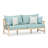 Paulet 4 Piece Sofa Seating Seating Group With Sunbrella Cushion Covers-664092859