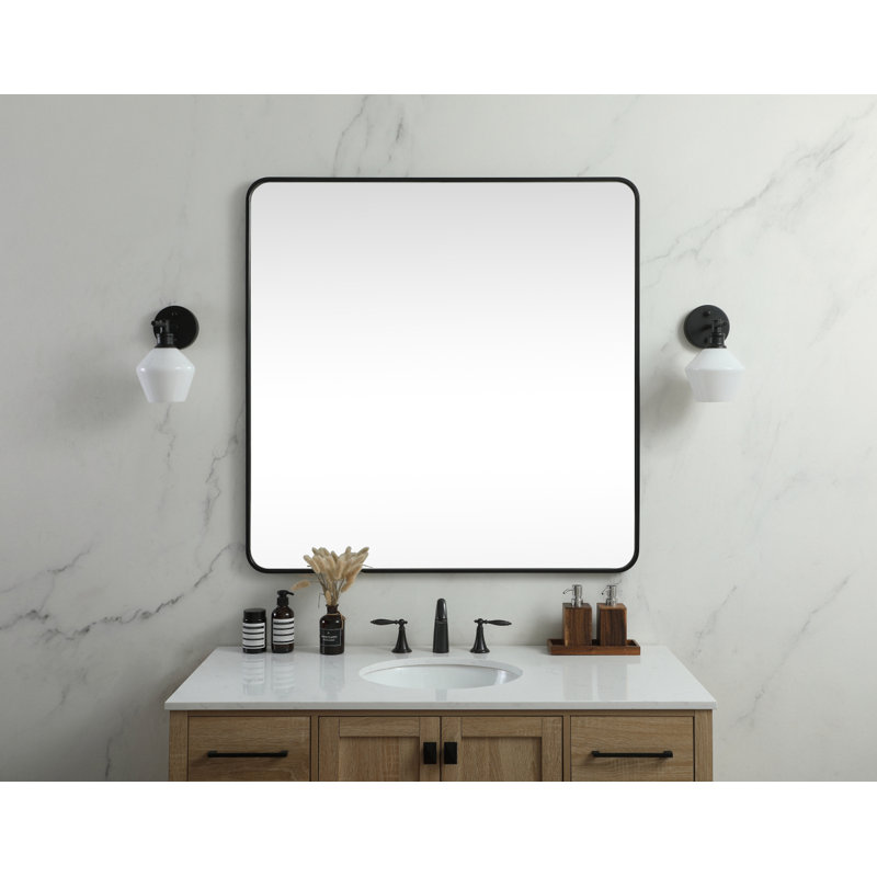 Miroir mural Marengo, 42 po x 42 po , Noir