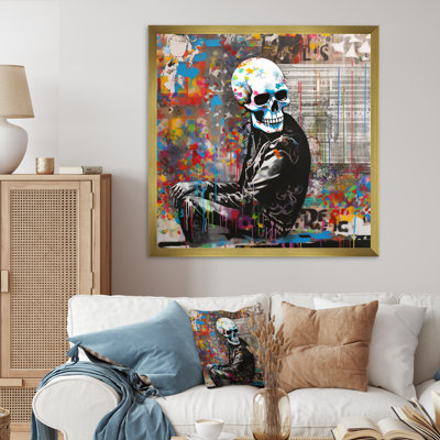 Edgy Skull Street I sur toile