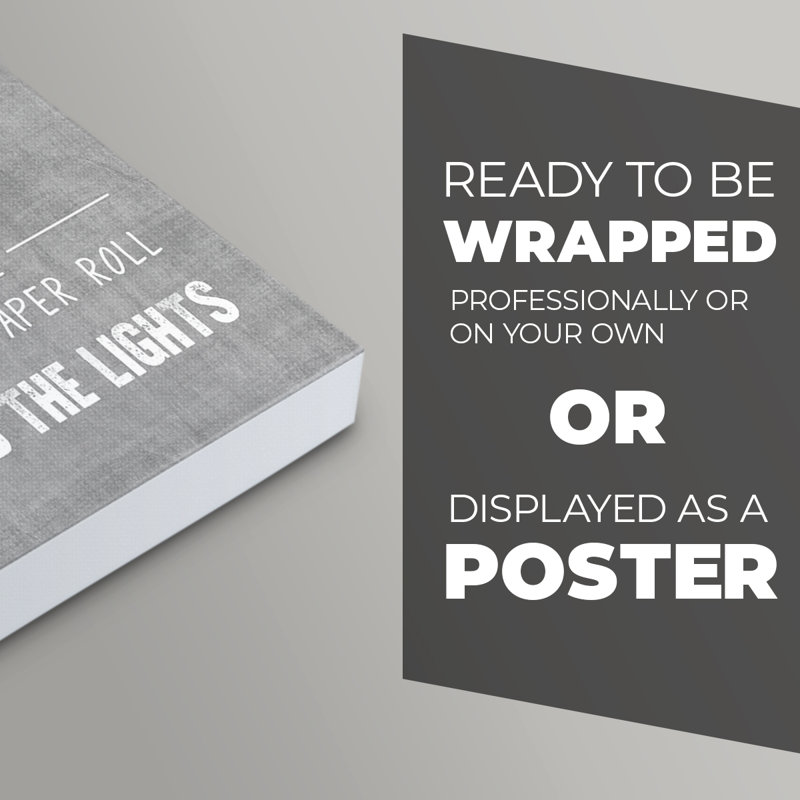 Neutral Bathroom Rules -Canvas Print Only - NOT FRAMED, 18" H x 12" W