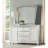 Gorgeous Platinum Finish Mirror With Rhinestone Inlays And Ample Viewing Area
