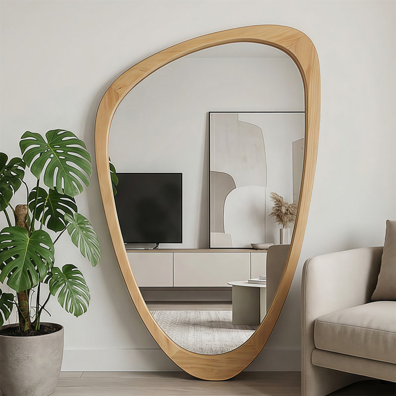 Miroir mural Modern, Brun jaune, L 24 po x H 36 po
