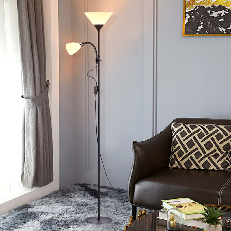 Padstow 175cm Indoor Uplighter Floor Lamp, Black
