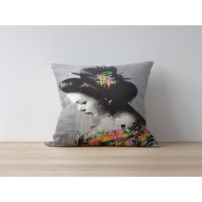 Housse de coussin carré en mélange de coton Eria
