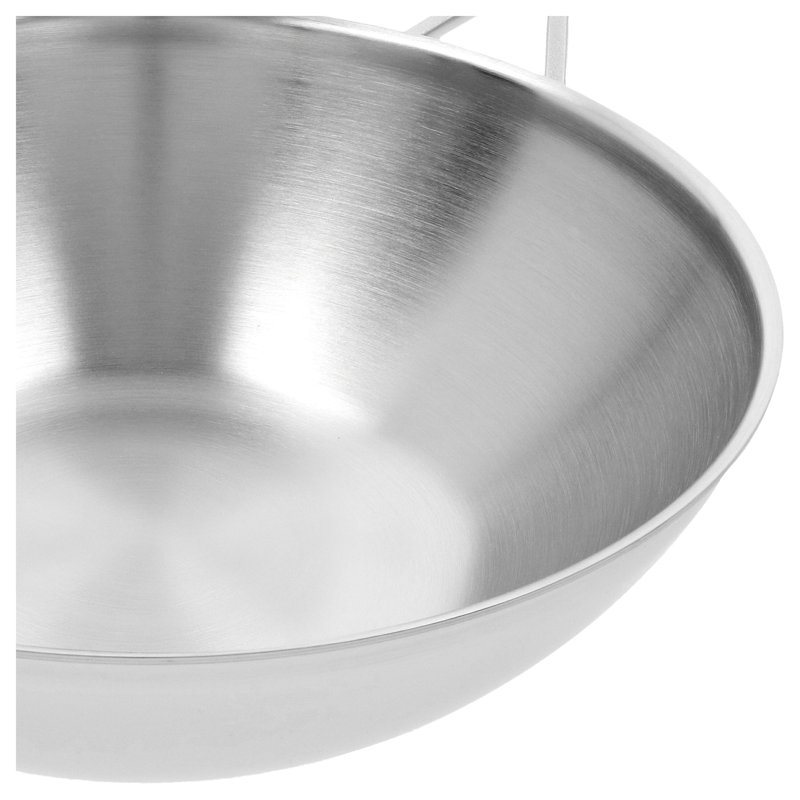 Industry 20.5" Flat Bottom Stainless Steel Wok