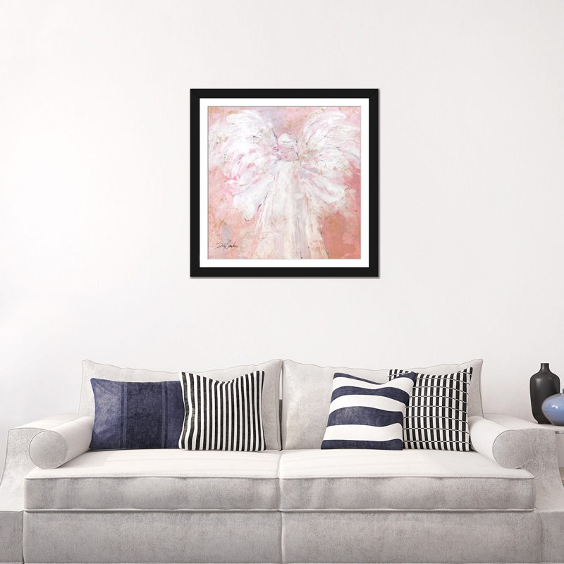 "sous mes ailes" , impression sur toile, H 16 po x l 16 po x P 1 po, Papier d'art encadré noir, Blanc