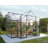 Palram - Canopia Chalet 12' W x 10' D Walk-In Hobby Polycarbonate Aluminum Frame Greenhouse Outdoor Living Structure - Gray
