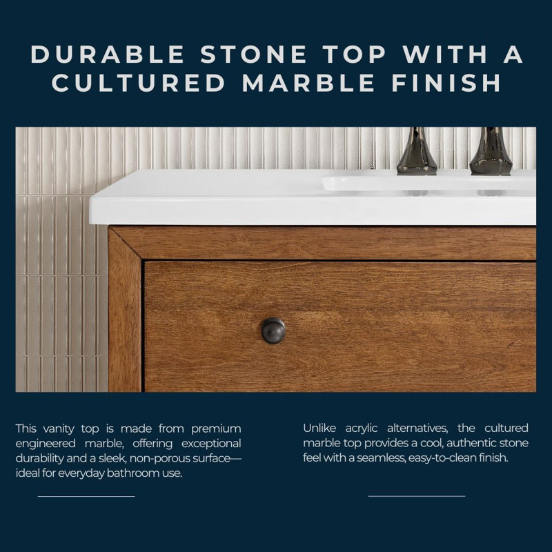 Mid-Century Modern 37" Single Bathroom Vanity