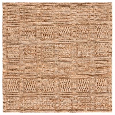 Natural Fiber Pit Loomed Jute Plaid Rug