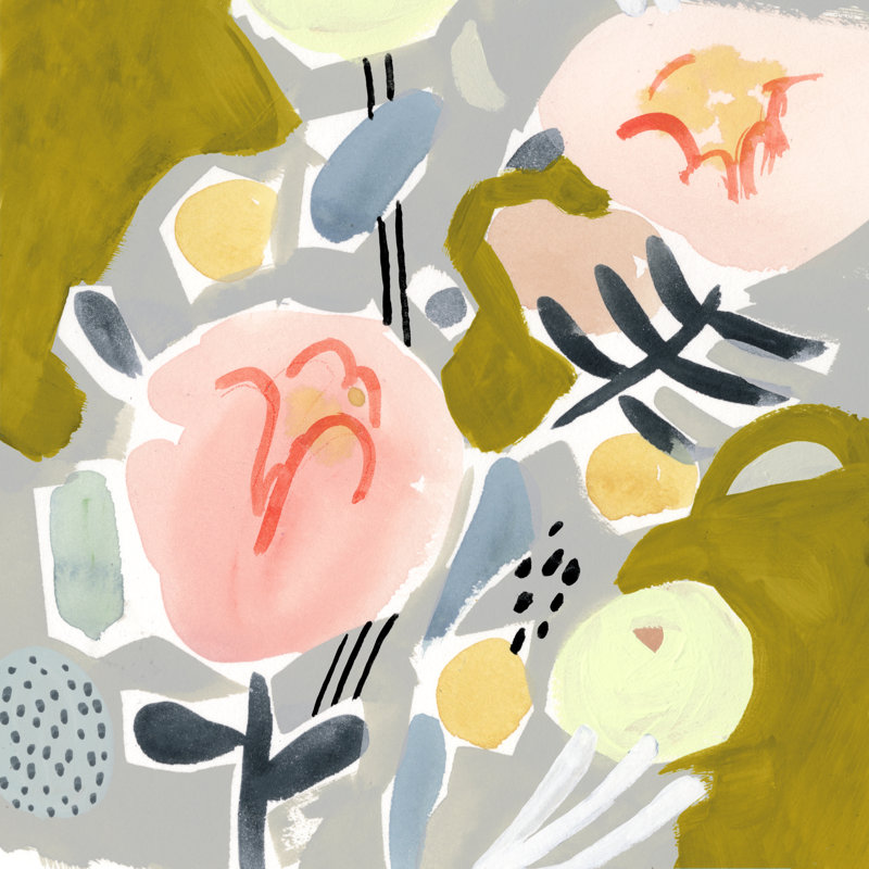 Honeydew Twist I by Victoria Borges - Wrapped Canvas Painting, 91cm H x 91cm W