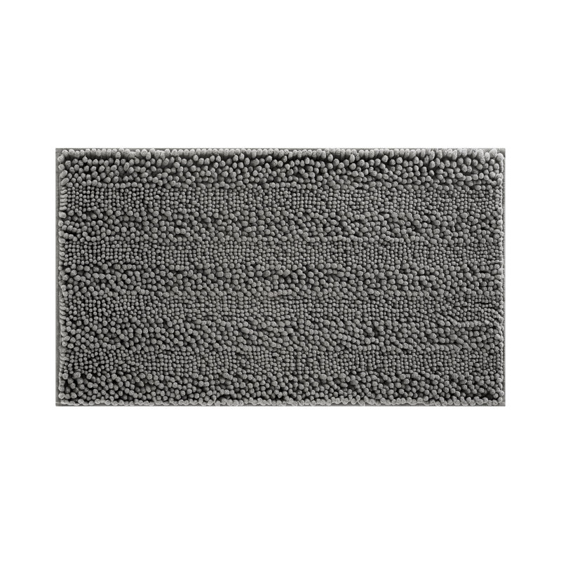 Aqua Chenille Non-Slip Polyester Bath Mat 17" x 24"