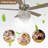 52'' 5-Blade Crystal Ceiling Fan with Light and Remote Control, 6 Speeds, Reversible DC Motor, Timer-49370574