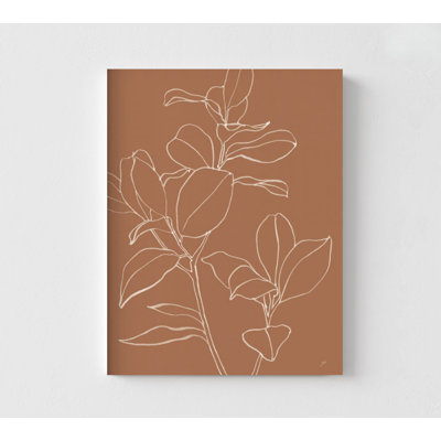 Framed Flowers Print, Floral Line Drawing Print, Orange Flowers Drawing, Floral Drawing Prints, Flower Line Art, Oversized Wall Art