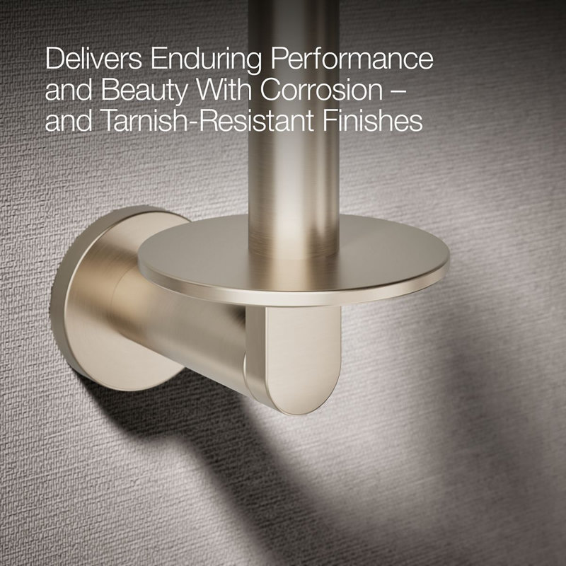 Vertical Wall Mount Toilet Paper Holder, Gold