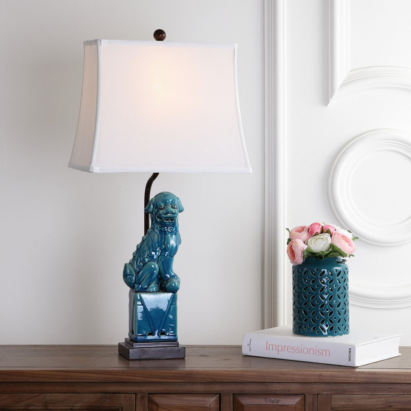 Mcchristian Ceramic Table Lamp, Blue