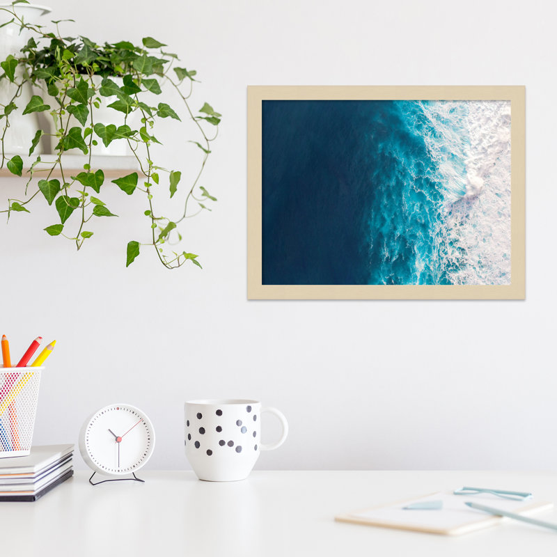 Seascape Of Splashing Waves by The Creative Bunch Studio, Brown, 13" H x 17" W x 1" D