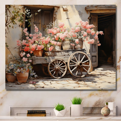 " Pink Old Cart Wheels "