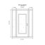 Porte d'entrée avant prémontée à 2 panneaux latéraux en acier argenté anthracite / anthracite-119905887-119905890-119905893