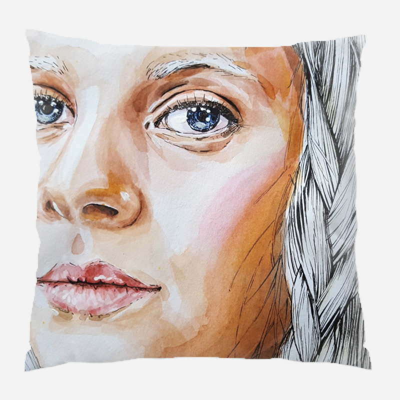 Coussin Warrick Art, Micro suède, Intérieur