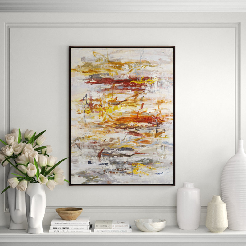 Deep Print by Jean Kenna, 49.5" H x 37.5" W x 1.5" D, Glass Coat