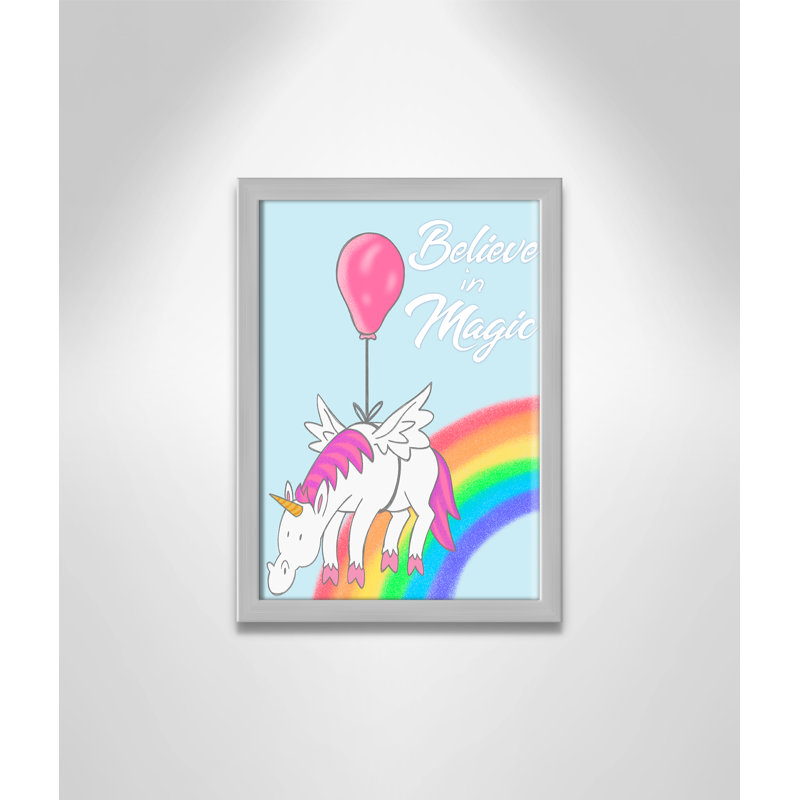 Believe in Magic 1, impression sur papier, 14" H x 10" W x 1.18" D, Encadré de boîte argent