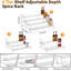 4 Tier Spice Rack Organizer for Cabinet Kitchen Countertop Seasoning Organizer