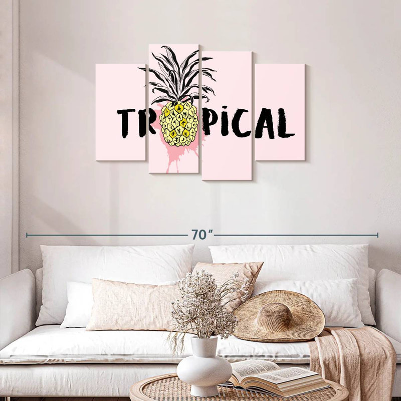 Yarlin Pineapple Typography, 27" H x 43" W