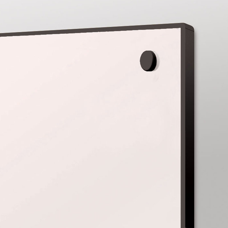 Wall Mounted Whiteboard, Black, 120 cm H x 150 cm W