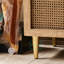 Armoire de rangement en bois et rotin