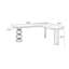 Noyer clair + bureau en bois massif en forme de L noir-1778240119-1778240078