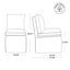 Chaise d'appoint rembourrée à roulettes Alayaa-99840923